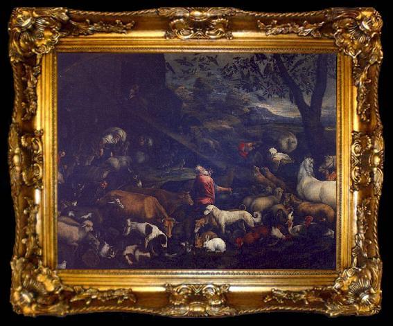 framed  Jacopo Bassano The Animals Entering the Ark, ta009-2